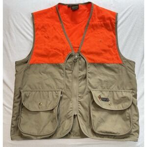 Hunters Advantage Large Pocket Hunter Blaze Safety Orange Canvas Vest Lg